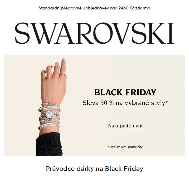 Swarovski: Sleva 30 % na ikonické dárky – listopad 2025 | Nuslet.cz