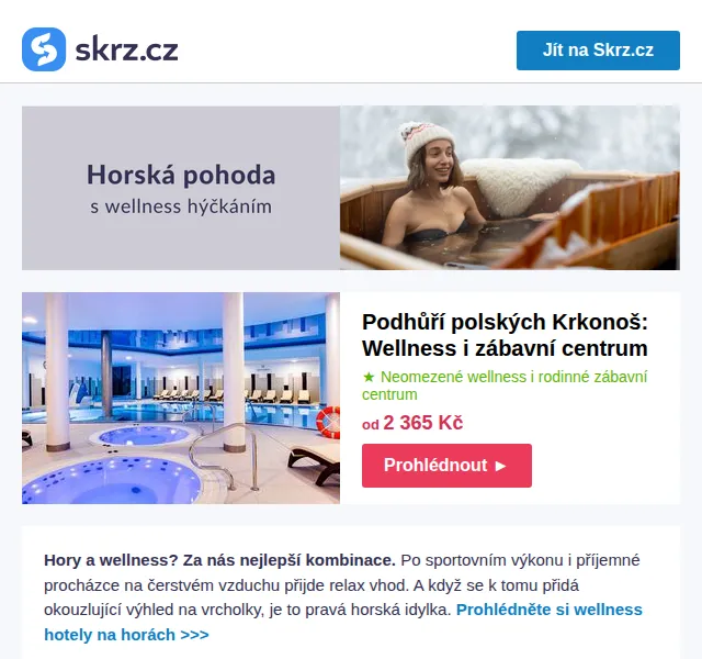 Skrz: wellness pobyty od 1 490 Kč – červen 2026 | Nuslet.cz