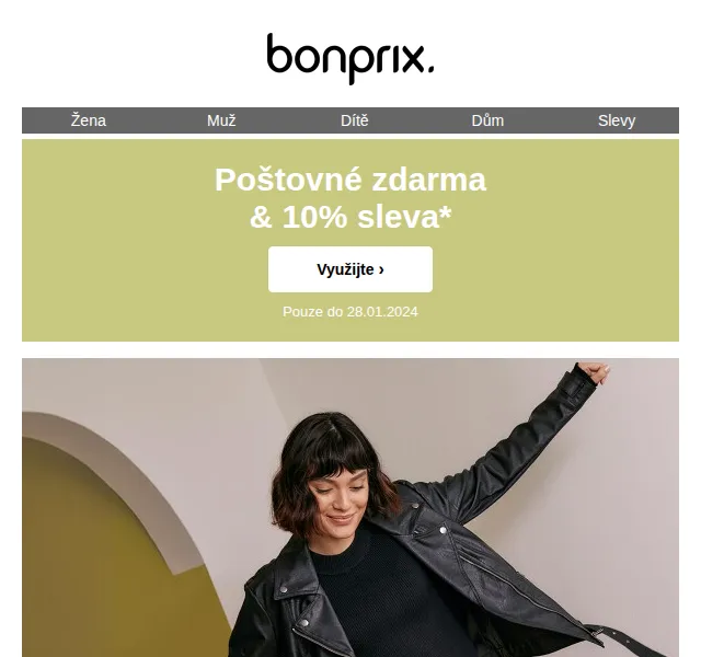 Bonprix: Poštovné zdarma + 10% sleva – červenec 2026 | Nuslet.cz
