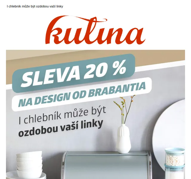 KULINA.cz: Sleva 20 % na Brabantia chlebníky – červen 2026 | Nuslet.cz