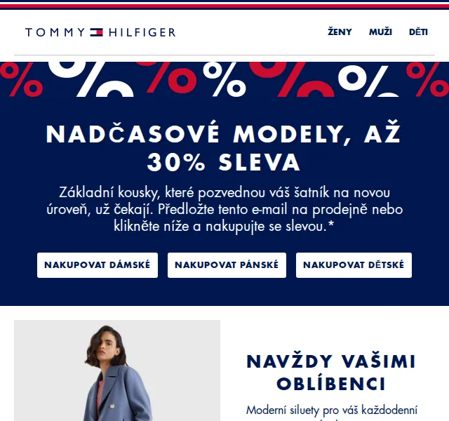 Tommy Hilfiger: Nadčasové modely s až 30% slevou – červen 2026 | Nuslet.cz