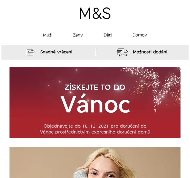 Marks and Spencer: Vánoční prádlo a móda 2021 – prosinec 2021 | Nuslet.cz