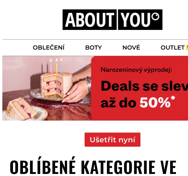 ABOUT YOU: Narozeninová sleva až do 50 % – květen 2026