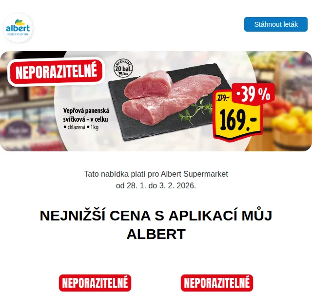 Albert: Vepřová panenská s Eduscho kávou – únor 2026 | Nuslet.cz