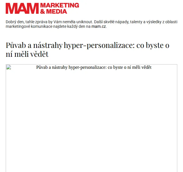 Marketing & Media: Personalizace komunikace – červen 2026 | Nuslet.cz