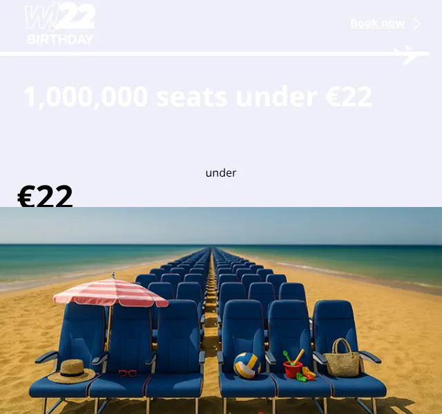 Wizz Air: 1 000 000 letenek pod €22 – květen 2026