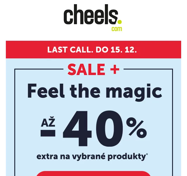 Cheels.com: Sale až -50 % + dodatečné slevy – prosinec 2026 | Nuslet.cz