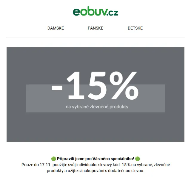 eobuv.cz: Sleva 15 % na vybranou obuv – červen 2026 | Nuslet.cz