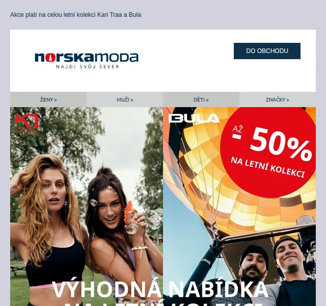 Norskamoda.cz: letní kolekce Kari Traa a Bula se slevou až 50 % – červen 2026 | Nuslet.cz