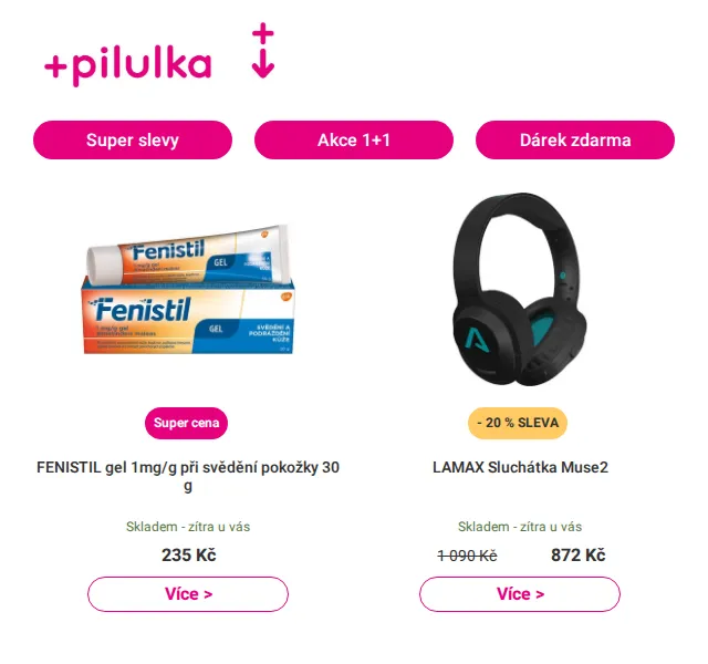 Pilulka.cz: Slevy až 20 % na dovolenkové produkty – červen 2026 | Nuslet.cz