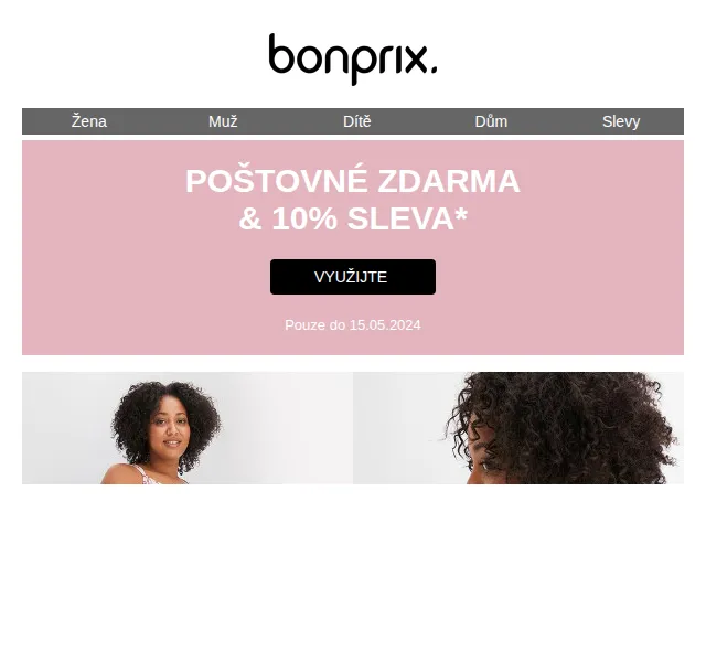 Bonprix: Poštovné zdarma a 10% sleva – červen 2026 | Nuslet.cz