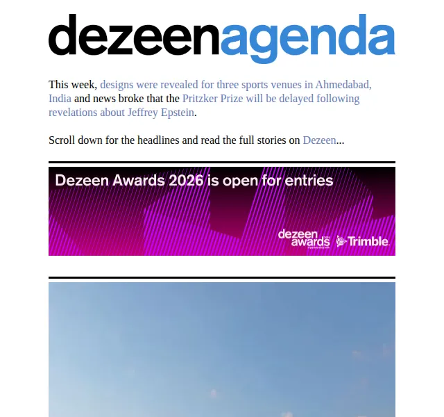 Dezeen Daily: Novinky ze světa architektury – červenec 2026 | Nuslet.cz