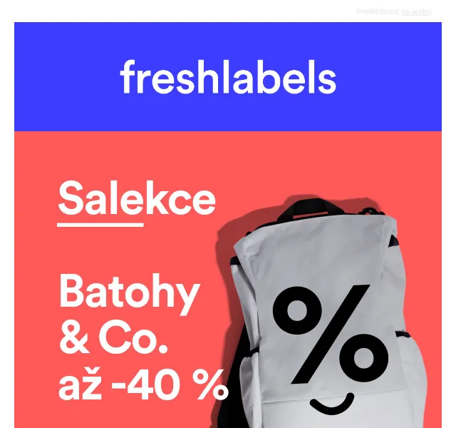 Freshlabels: Až 40% slevy na batohy a zavazadla – červen 2026 | Nuslet.cz