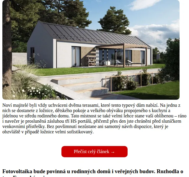 Dřevostavitel: Tipy na bungalov 4KK a fotovoltaiku – červen 2026 | Nuslet.cz