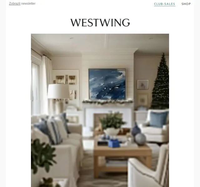 Westwing: Vánoce ve stylu Hamptons – červenec 2026 | Nuslet.cz
