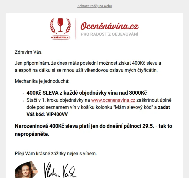 Oceněnávína.cz: 400 Kč sleva na víno – červen 2026 | Nuslet.cz
