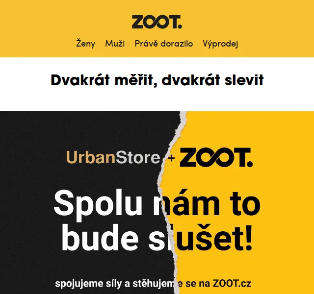 ZOOT: Dvojitá sleva na UrbanStore – červen 2026 | Nuslet.cz