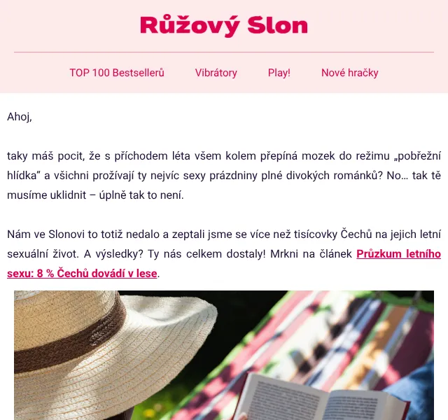 Růžový slon: Vibrátor -30 % — červenec 2026 | Nuslet.cz