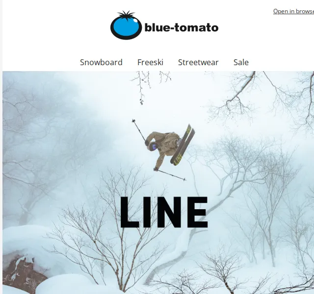 BLUE TOMATO: LINE freeski výbava – červen 2026 | Nuslet.cz