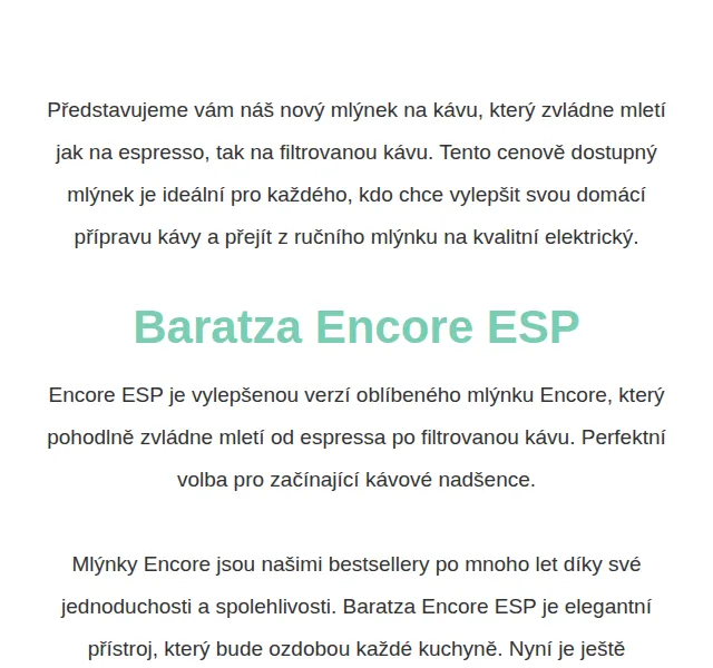 Doubleshot: Baratza Encore ESP mlýnek – červen 2026 | Nuslet.cz