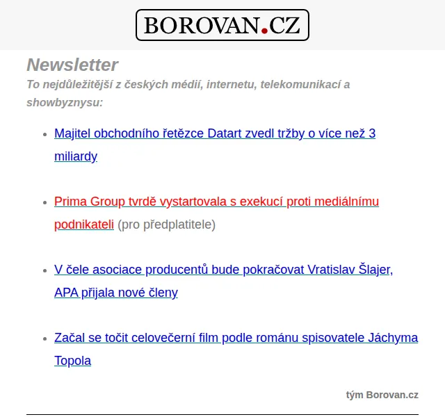 Aleš Borovan: přehled zpráv z médií – červen 2026 | Nuslet.cz