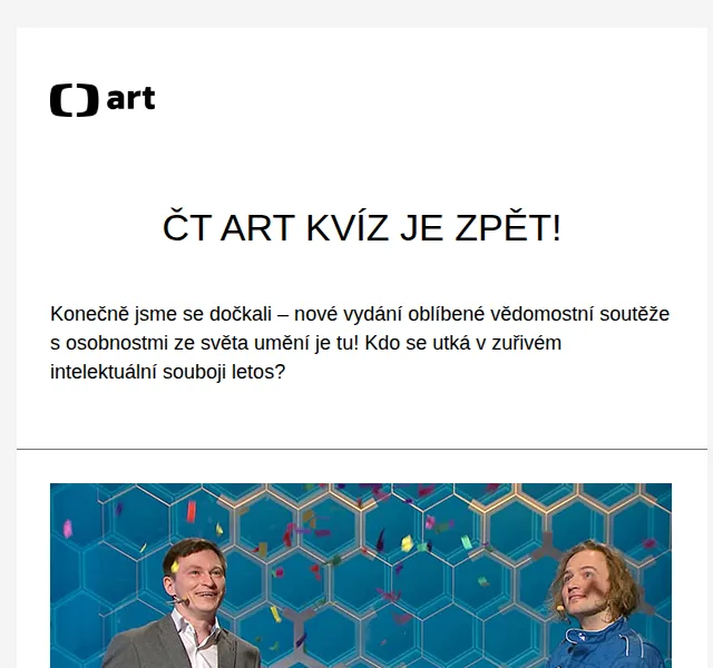 Web ČT art: ČT art kvíz – soutěž o ceny – červen 2026 | Nuslet.cz