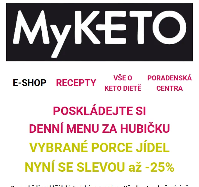 MyKETO: Sleva až -25 % na denní menu – červen 2026 | Nuslet.cz