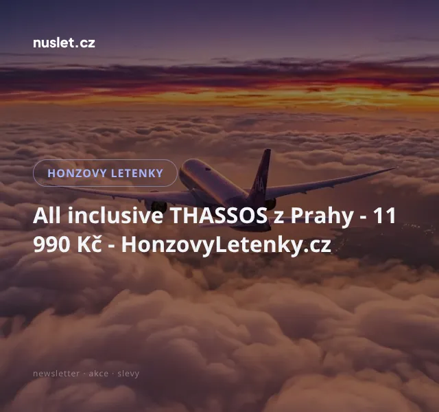 Honzovy letenky: All inclusive Thassos 11 990 Kč