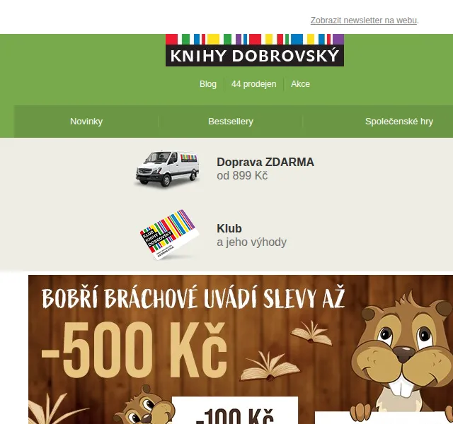 KnihyDobrovsky.cz: Bobří slevy až 500 Kč – červen 2023 | Nuslet.cz