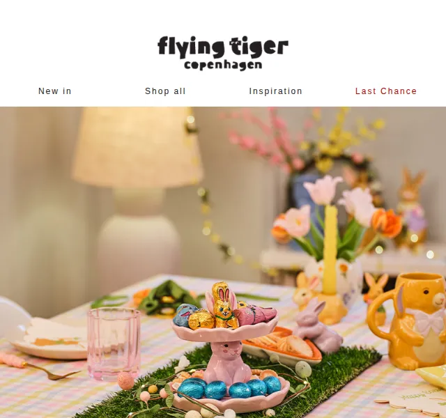 Flying Tiger Copenhagen: velikonoční dekorace – červen 2026 | Nuslet.cz