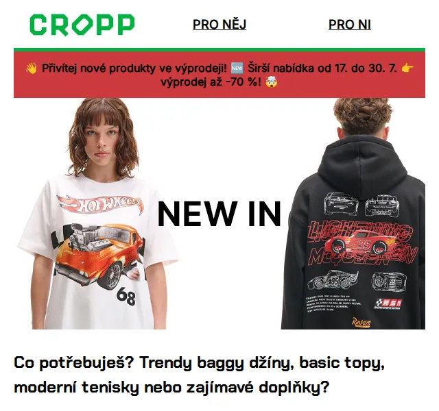 Cropp: Výprodej až -70 % – červenec 2026 | Nuslet.cz