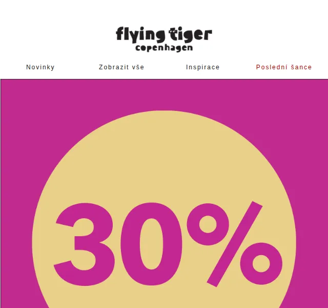 Flying Tiger Copenhagen: Slevy až 50 % v obchodě – červenec 2026 | Nuslet.cz