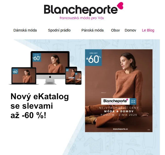 Blancheporte: Nový katalog se slevami až -60 % – duben 2026