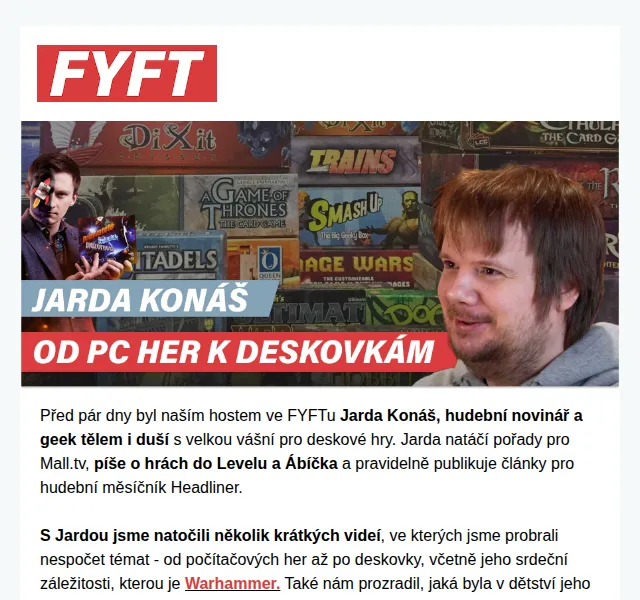 Zuzka | FYFT.cz: Rozhovor s Jardou Konášem a videoukázky – červen 2026 | Nuslet.cz