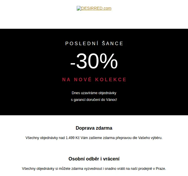 DESIRRED: -30% na nové kolekce – prosinec 2021 | Nuslet.cz