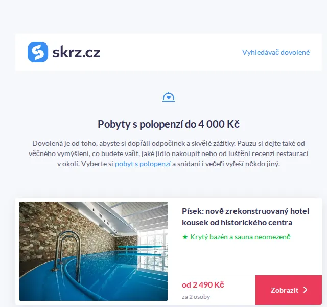 Vánoce na Skrz: Pobyty s polopenzí do 4 000 Kč – červen 2026 | Nuslet.cz