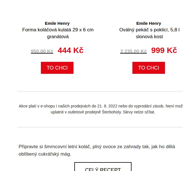 Potten & Pannen: Emile Henry forma za 444 Kč – červen 2026 | Nuslet.cz
