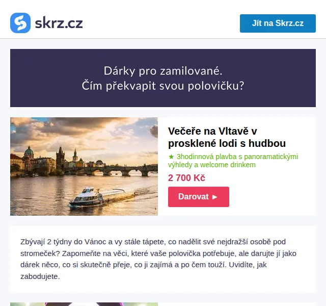 Vánoce na Skrz: romantické dárky a wellness zážitky – červen 2026 | Nuslet.cz
