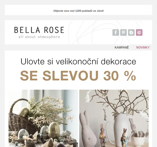 Bella Rose: -30 % na velikonoční dekorace – červen 2026 | Nuslet.cz