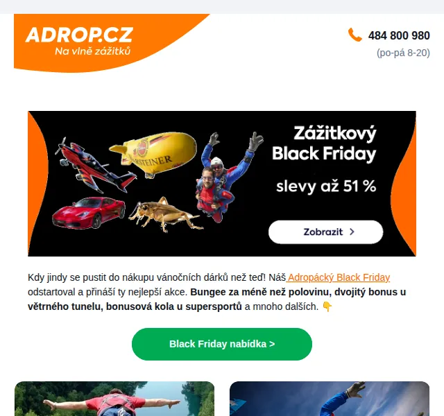 Adrop.cz: Slevy až 51 % na zážitky a dárky – červenec 2026 | Nuslet.cz