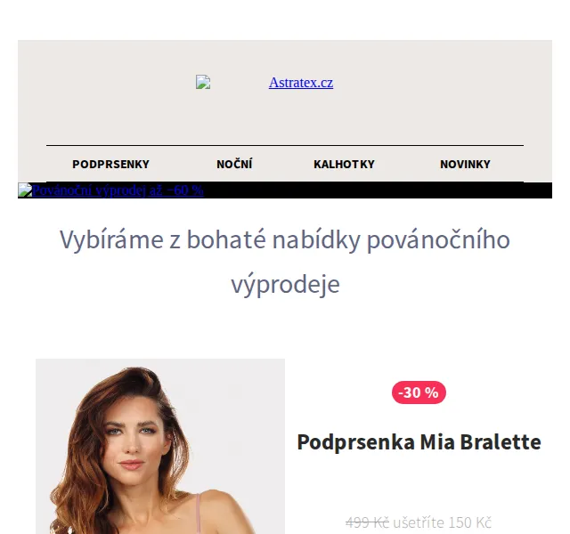 Astratex.cz: Povánoční výprodej se slevou až 60 % – červen 2026 | Nuslet.cz