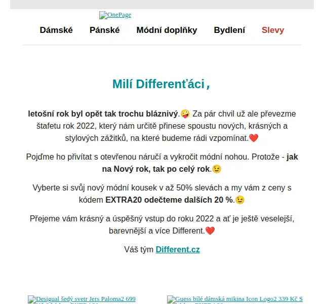 Different: Módní slevy až -50 % + extra 20 % – červen 2026 | Nuslet.cz