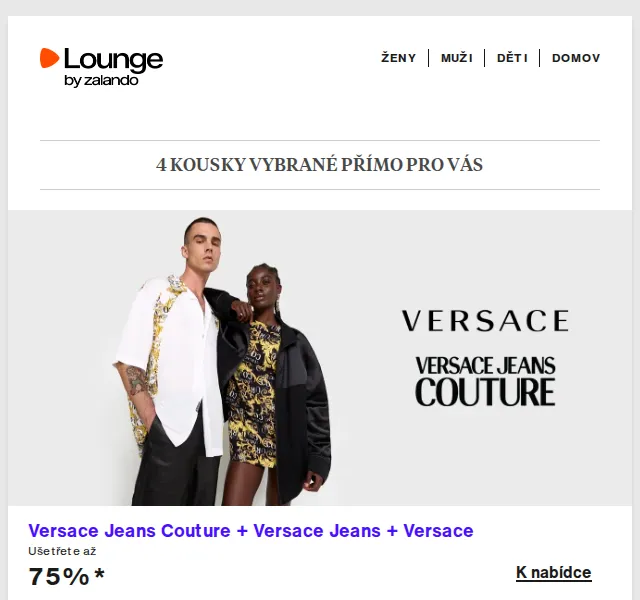 Lounge by Zalando: Versace Jeans, G-Star & Love Moschino – sleva až 75 % | červen 2026 | Nuslet.cz