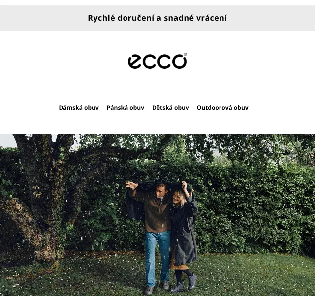 ECCO voděodolná obuv – září 2026