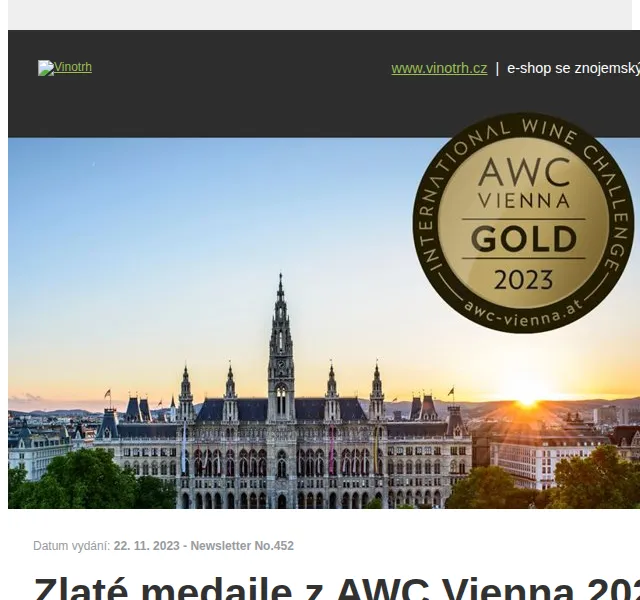 Vinotrh: Zlatá vína z AWC Vienna 2023 – listopad 2023 | Nuslet.cz