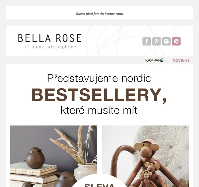 Bella Rose: sleva 20 % na designové kousky – červen 2026 | Nuslet.cz