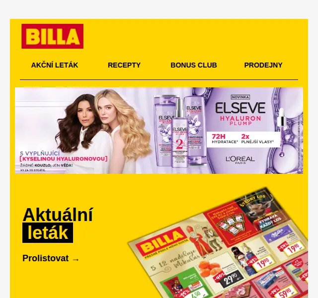 Billa: Banány za 25,90 Kč a Lipánek Maxi za 16,90 Kč – červen 2026 | Nuslet.cz