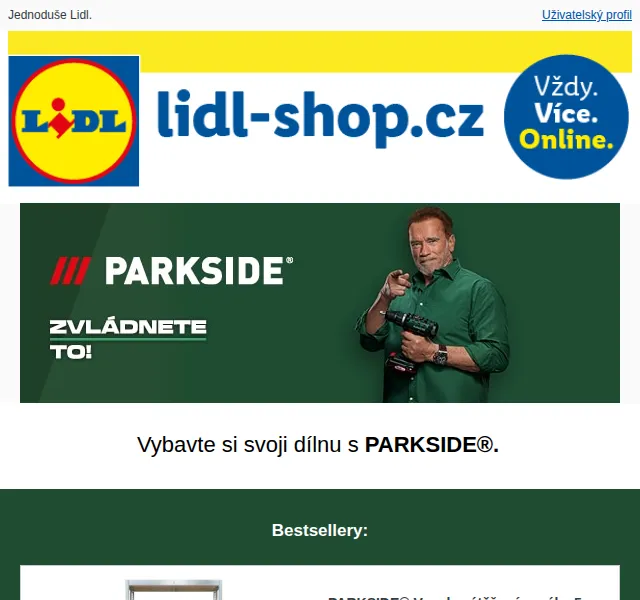 Lidl: PARKSIDE do dílny – slevy až 27 % – červen 2026 | Nuslet.cz