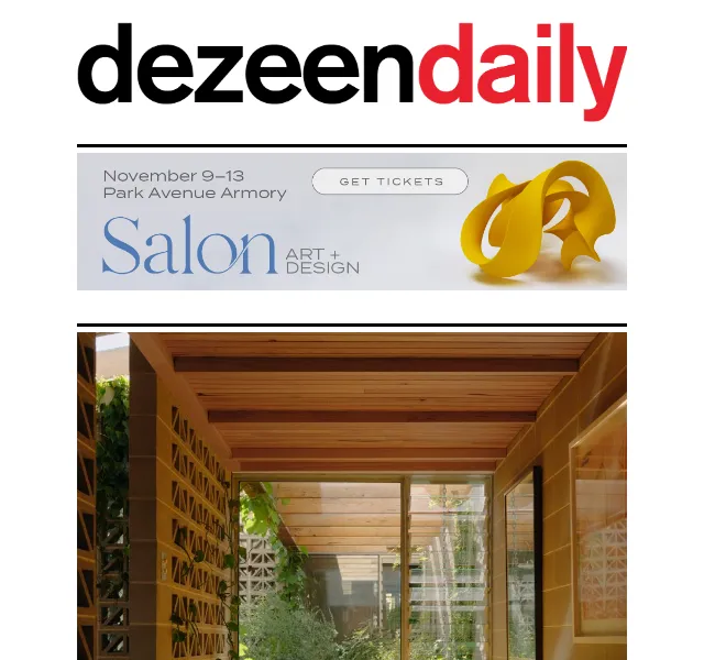 Dezeen Daily: Nová kolekce designu a architektury – červen 2026 | Nuslet.cz