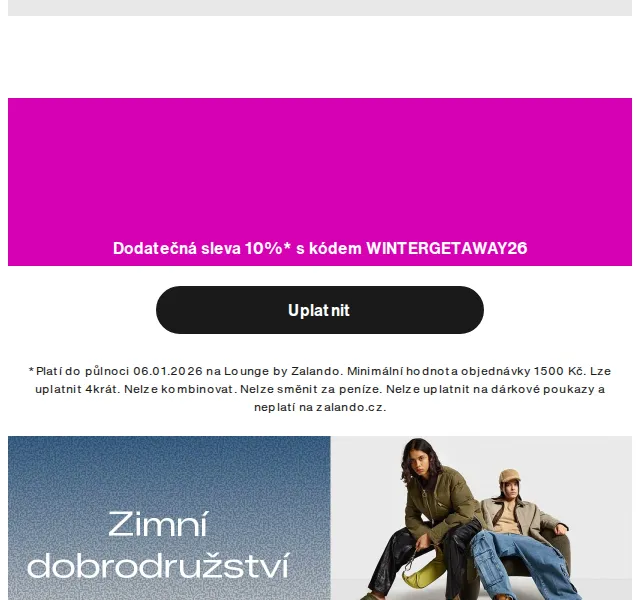 Lounge by Zalando: GANT, The North Face – sleva 10 % | duben 2026